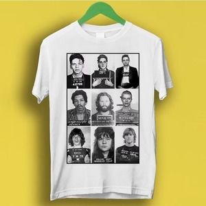 Celebrities Mugshot Rock Stars Music Gift Funny Tee Style Unisex Shirt